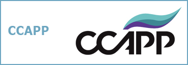 the CCAPP logo on the right. Text on the left reads 'CCAPP'.